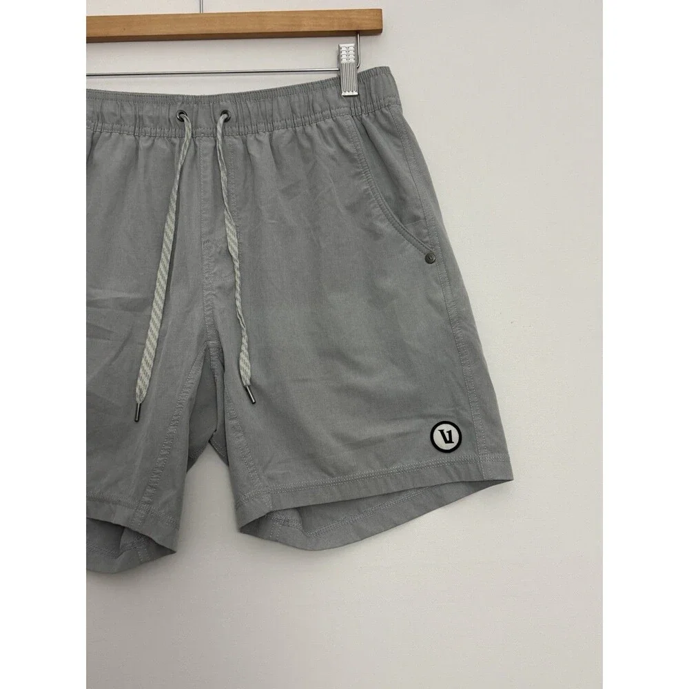 Vuori Kore Lined Shorts Mens Small Gray Athletic Running Training Gym Lounge